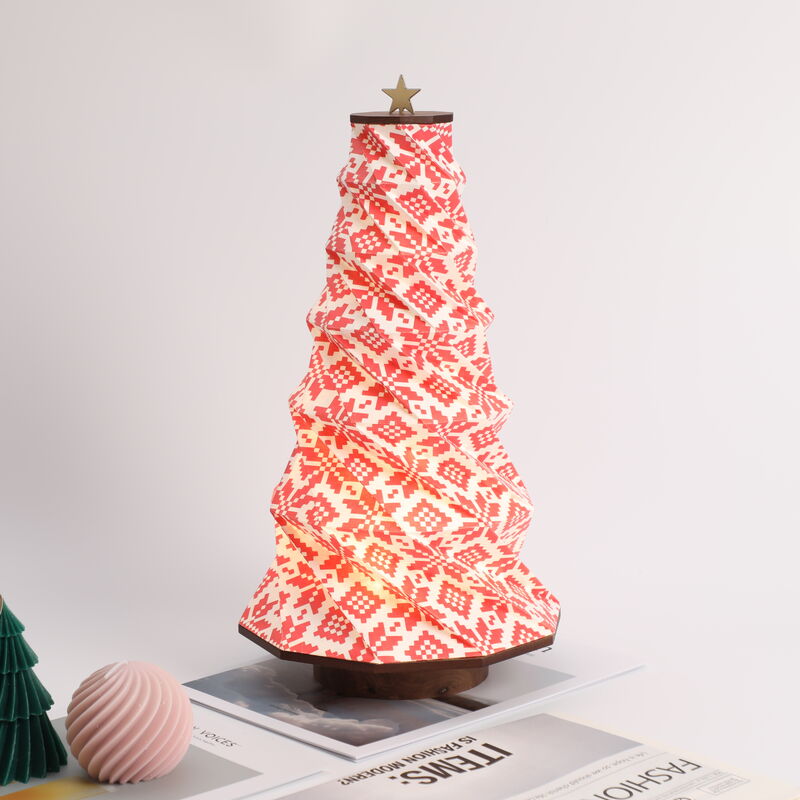 Lampada a forma di albero di Natale in carta Tyvek pieghevole per decorazioni domestiche