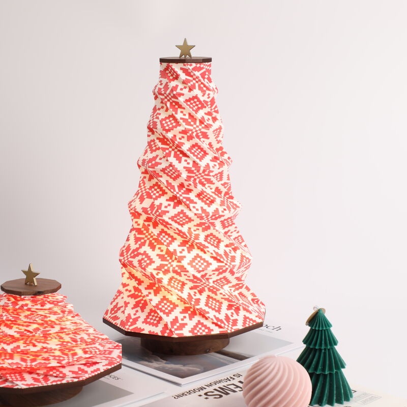 Lampada a forma di albero di Natale in carta Tyvek pieghevole per decorazioni domestiche