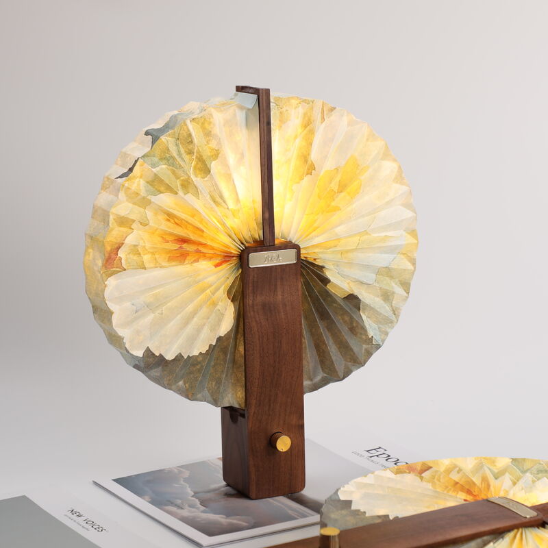 Lampada da notte in carta pieghevole magnetica in noce a forma di farfalla per negozio di musei ODM