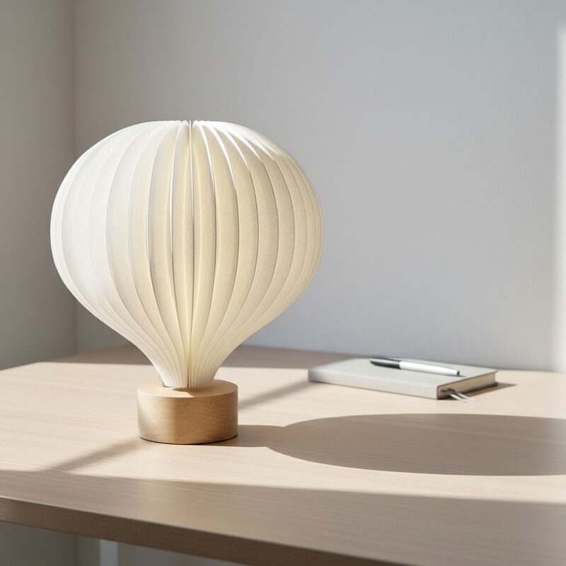 RGB LED ricaricabile senza fili pallone d'aria calda lampada di carta Origami Luce notturna da scrivania
