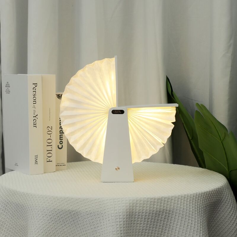 Lampada da scrivania in carta origami portatile in resina per decorazioni per la casa