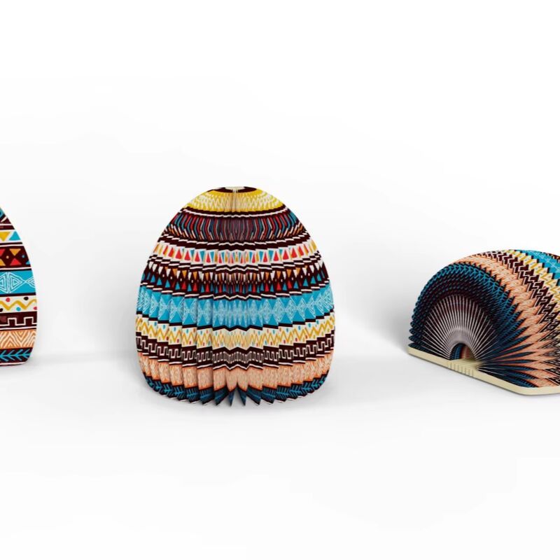 Lampada origami 3D ricaricabile a LED Uovo di Pasqua per nozze Natale all'aperto