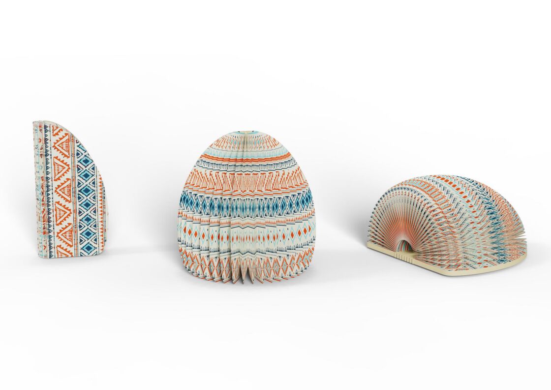 Lampada origami 3D ricaricabile a LED Uovo di Pasqua per nozze Natale all'aperto