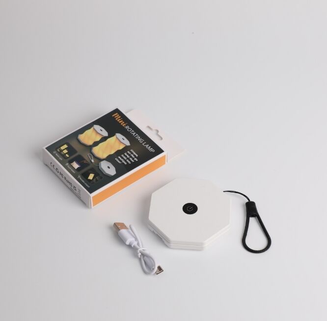 Mini Touch LED Lampada Rotante Pieghevole in Carta Bianca Dimmerabile per Camera da Letto dei Bambini