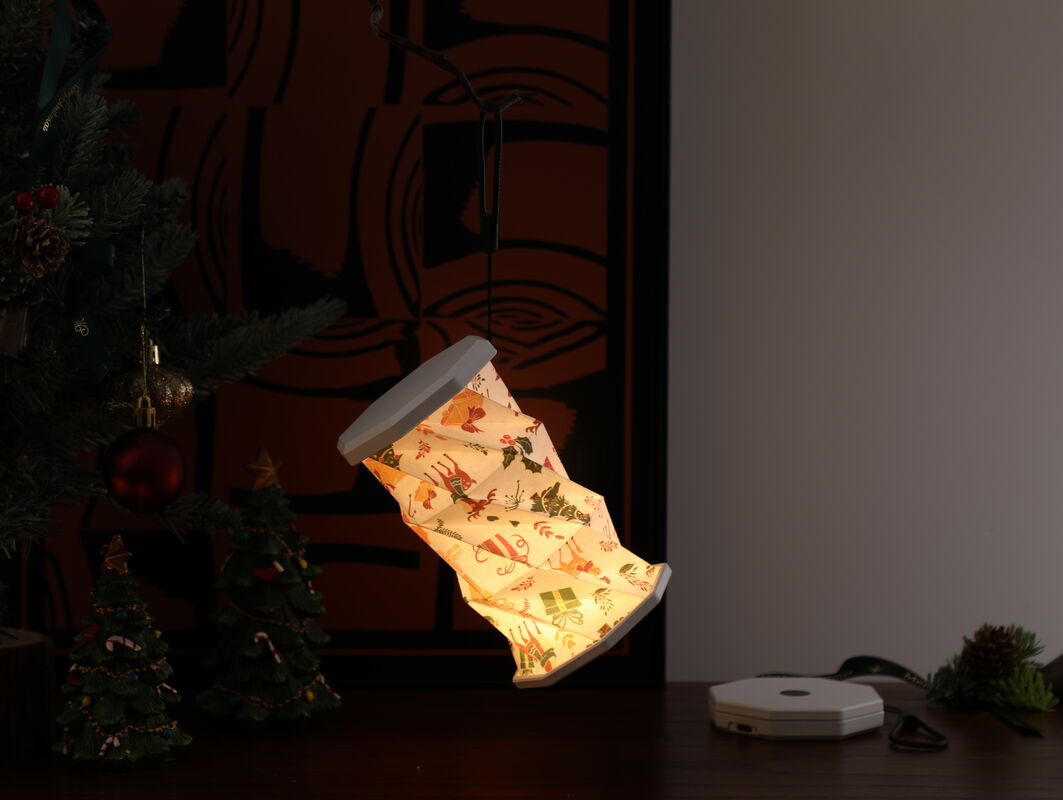 Lampada standard in carta piegata senza fili personalizzata per Natale 5V 300mAh