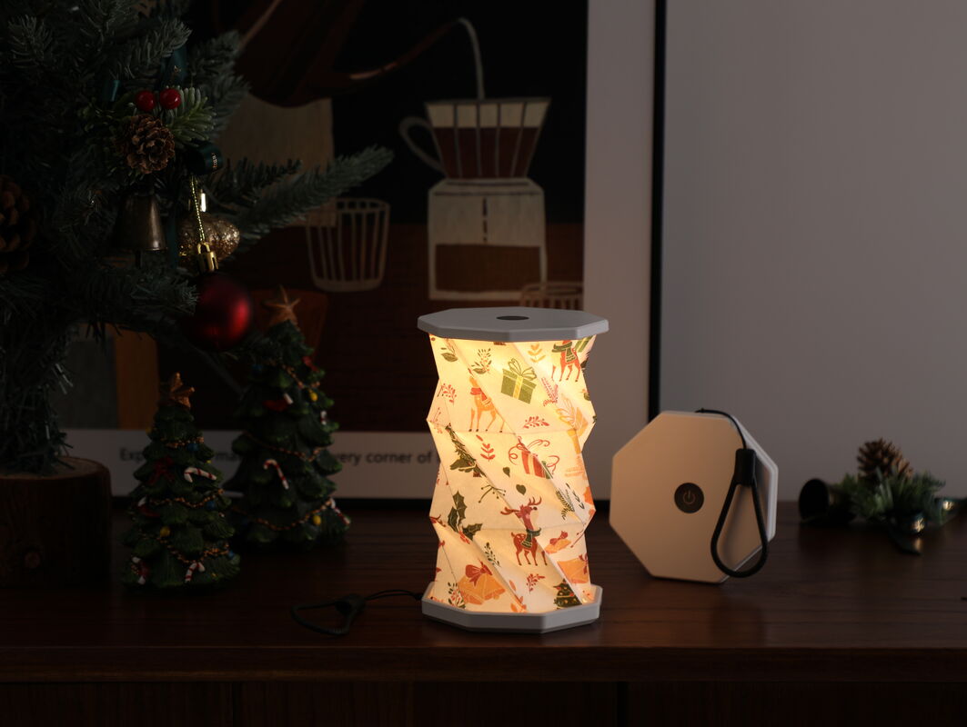 Lampada standard in carta piegata senza fili personalizzata per Natale 5V 300mAh