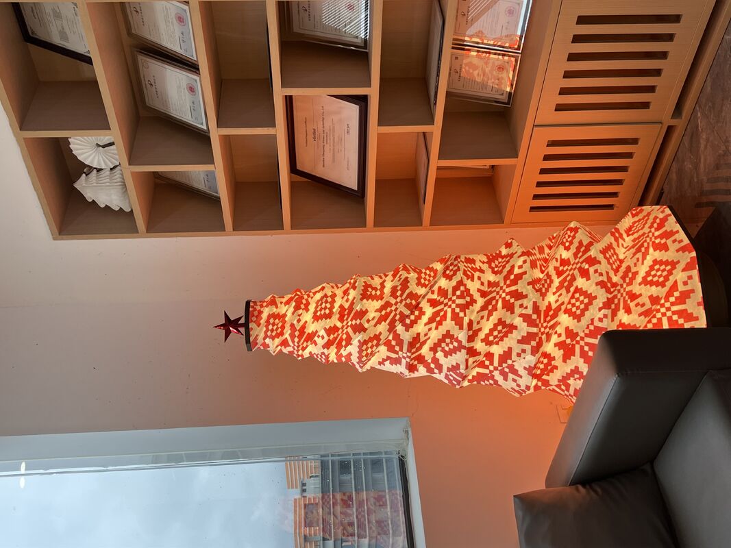 6.6FT Large Floor Folding Paper Lamp For Living Room Decor 240v