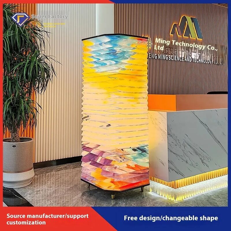 Lampada da terra alta decorativa in carta origami da 3500K per soggiorno e camera da letto