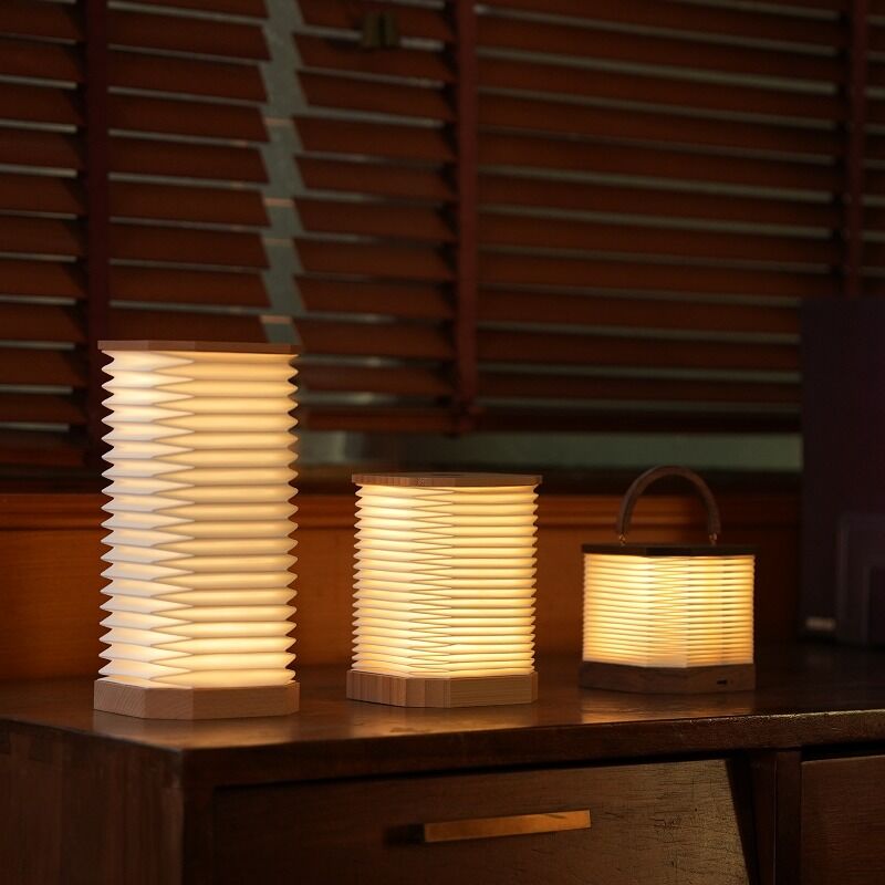 Lumiera per campeggio pieghevole in carta in PE a LED