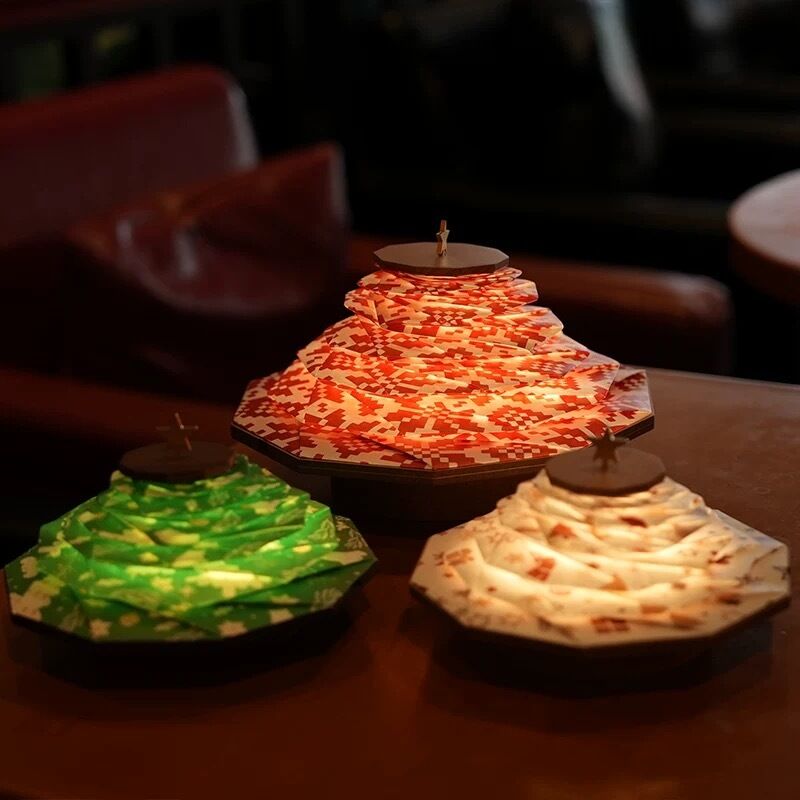 OEM Lampada di carta di Natale fatta a mano Decorazione domestica 27.6cm IP20 impermeabile
