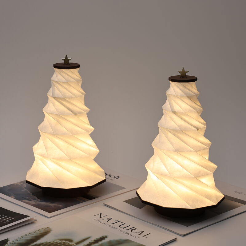 Camera da letto senza fili Lampada a forma di albero Lampade di legno di carta Decorazione domestica