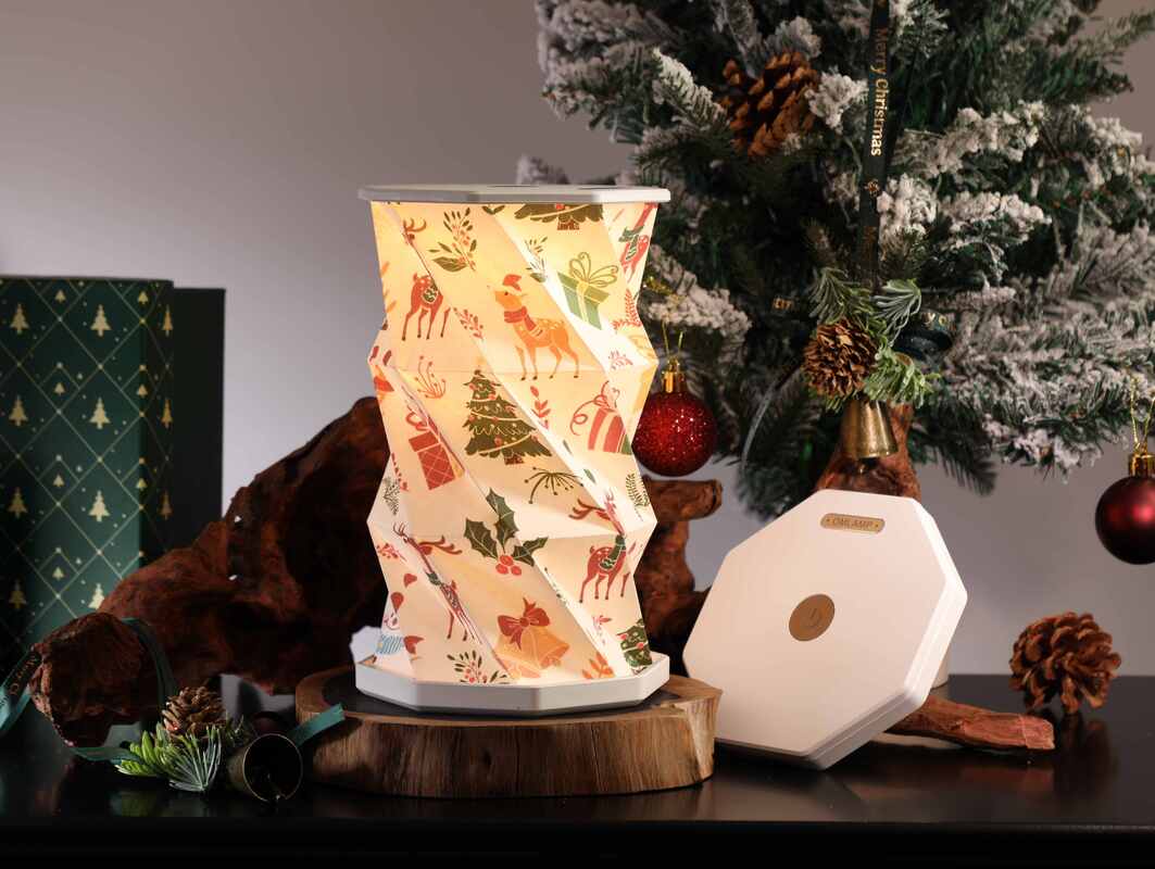Camera da letto senza fili Lampada a forma di albero Lampade di legno di carta Decorazione domestica