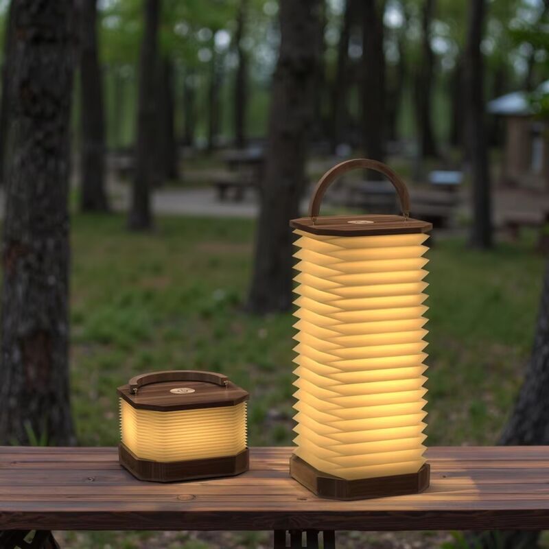 Ricaricabile LED Gingko Smart Accordion Light Campeggio esterno Lampada di carta pieghevole