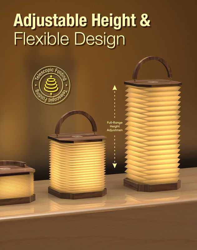 Ricaricabile LED Gingko Smart Accordion Light Campeggio esterno Lampada di carta pieghevole