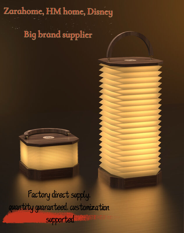 Ricaricabile LED Gingko Smart Accordion Light Campeggio esterno Lampada di carta pieghevole
