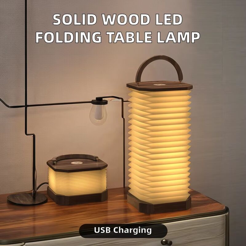 3D E26 Lampada da letto a LED Accordion Lampada da campeggio all'aperto