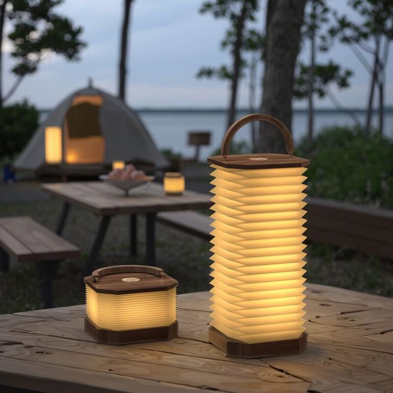 3D E26 Lampada da letto a LED Accordion Lampada da campeggio all'aperto