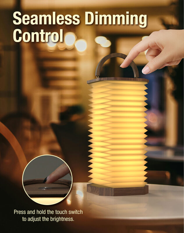 3D E26 Lampada da letto a LED Accordion Lampada da campeggio all'aperto