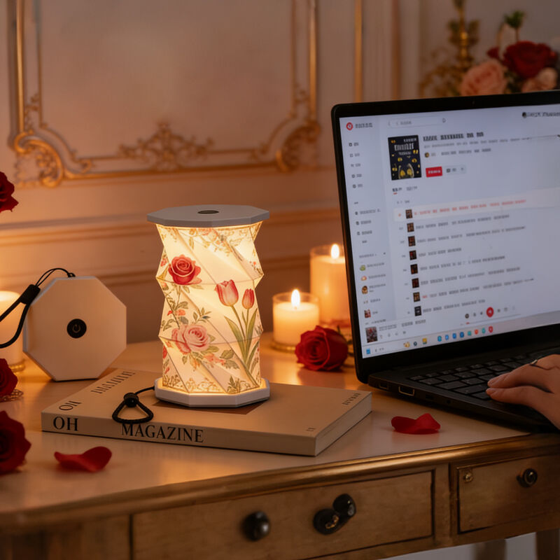 Lampada di carta pieghevole a batteria di litio Lampade decorative a LED per matrimoni
