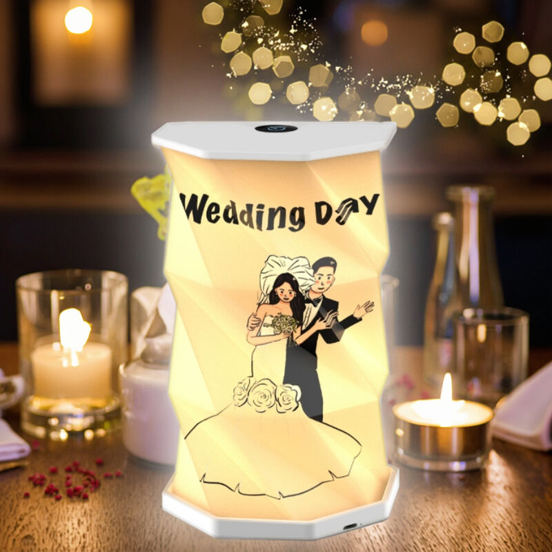 Lampada di carta pieghevole portatile per il giorno di San Valentino