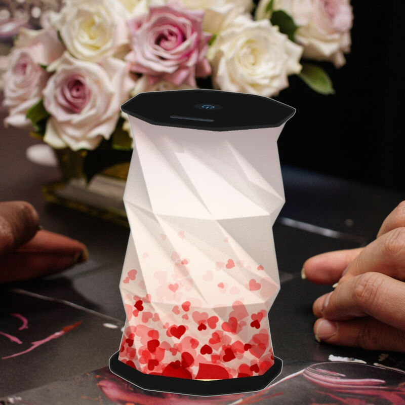 Lampada di carta pieghevole portatile per il giorno di San Valentino