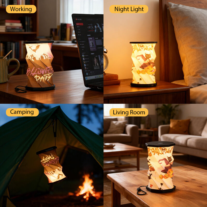 Lampada in carta artigianale super mini da 700mA con luce LED rotante per decorazioni per feste