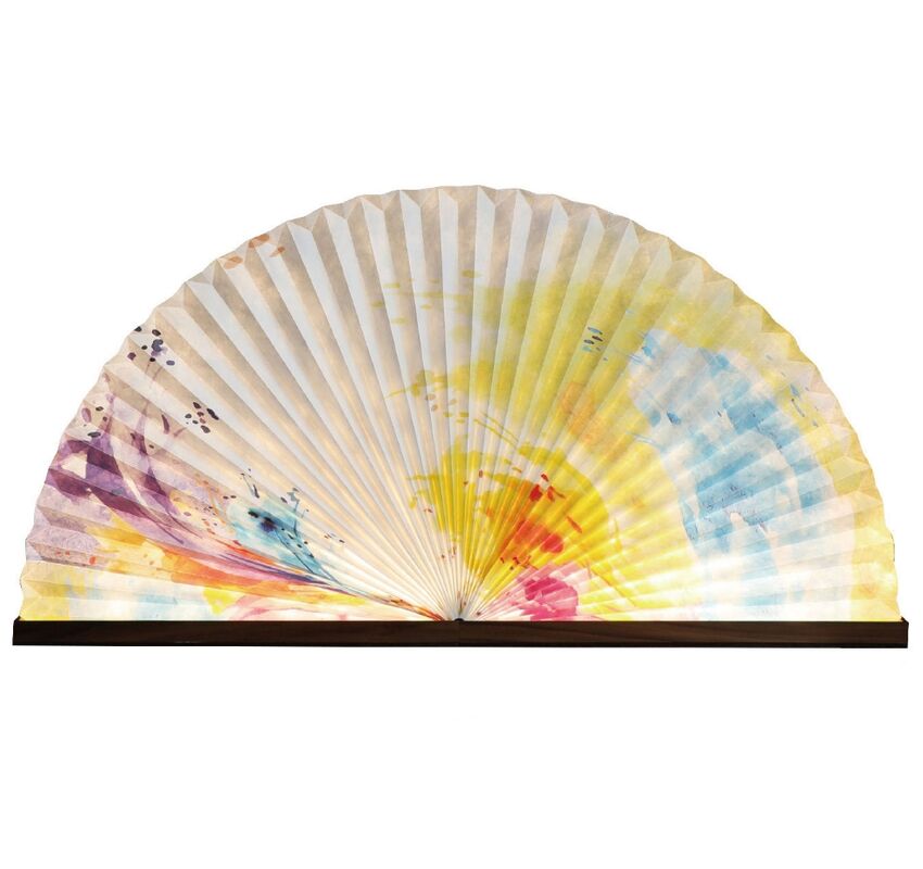 Lampada da terra creativa OEM a forma di origami a LED, lampada decorativa pieghevole