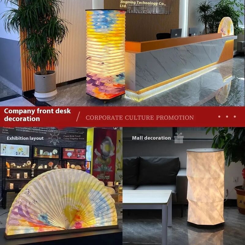Modern ArtDeco Lampada da terra origami riciclabile Lampada Bluetooth per supermercati