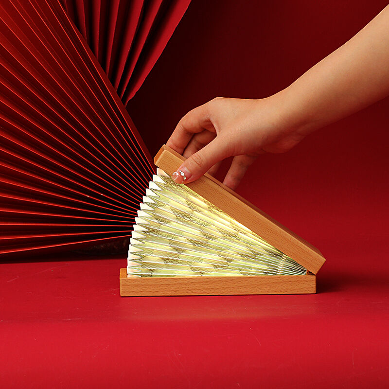 Lampada da terra decorativa cinese in carta piegata increspata, impermeabile, a LED
