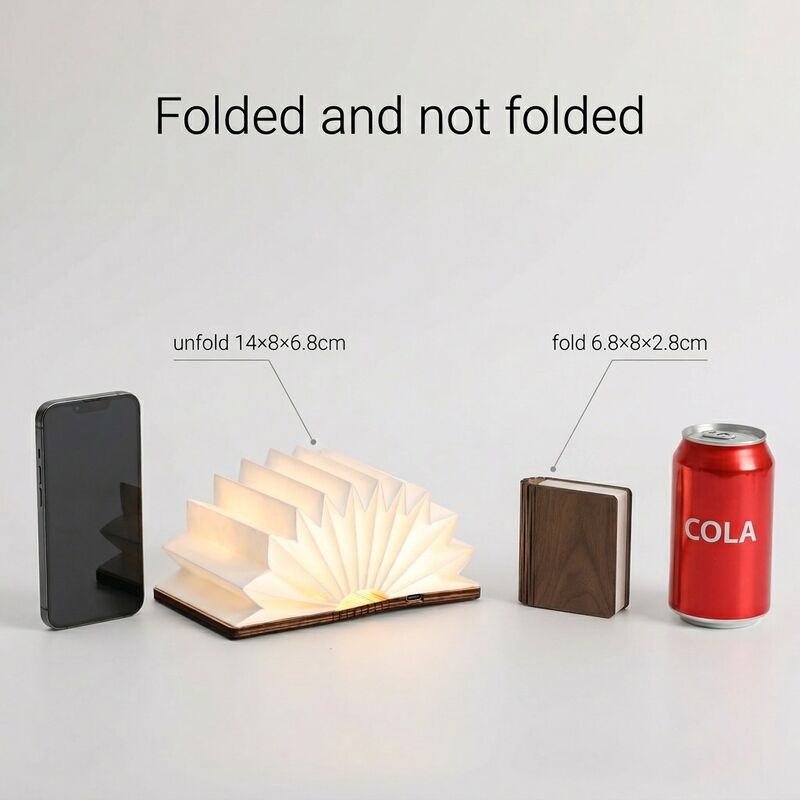 Esemplare gratuito Mini Pieghevole Luminous Book Light Suction Creativo Frigo Magnet Design Promozionale Negozio Regalo Souvenir Shop
