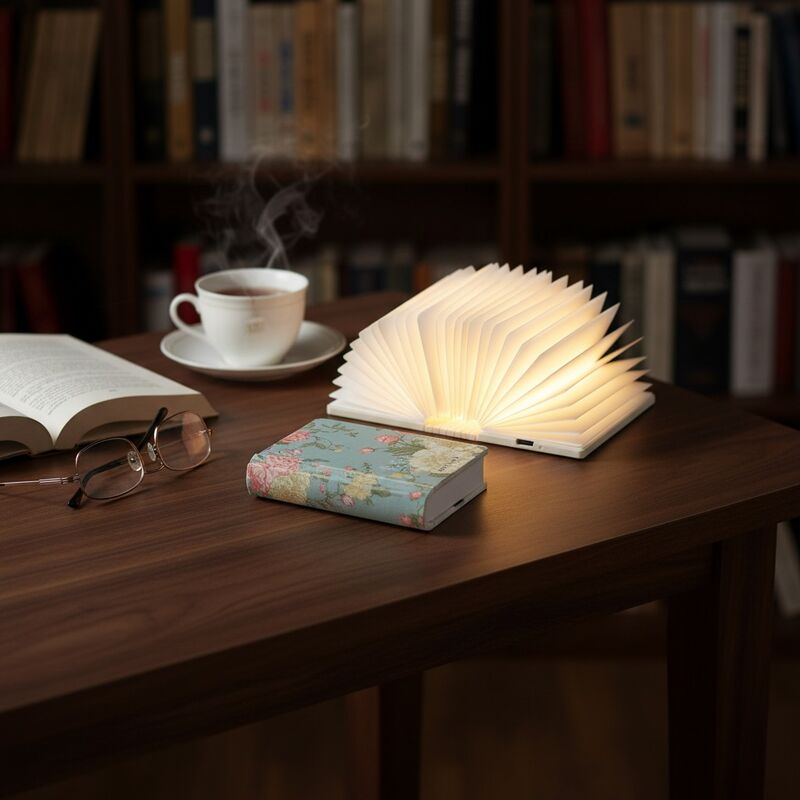 Fabrique Direct Mini Book Light ABS Design pliable Façade en papier pliable Frigger sans fil Magnéte Design Scenic Area Ensembles de cadeaux
