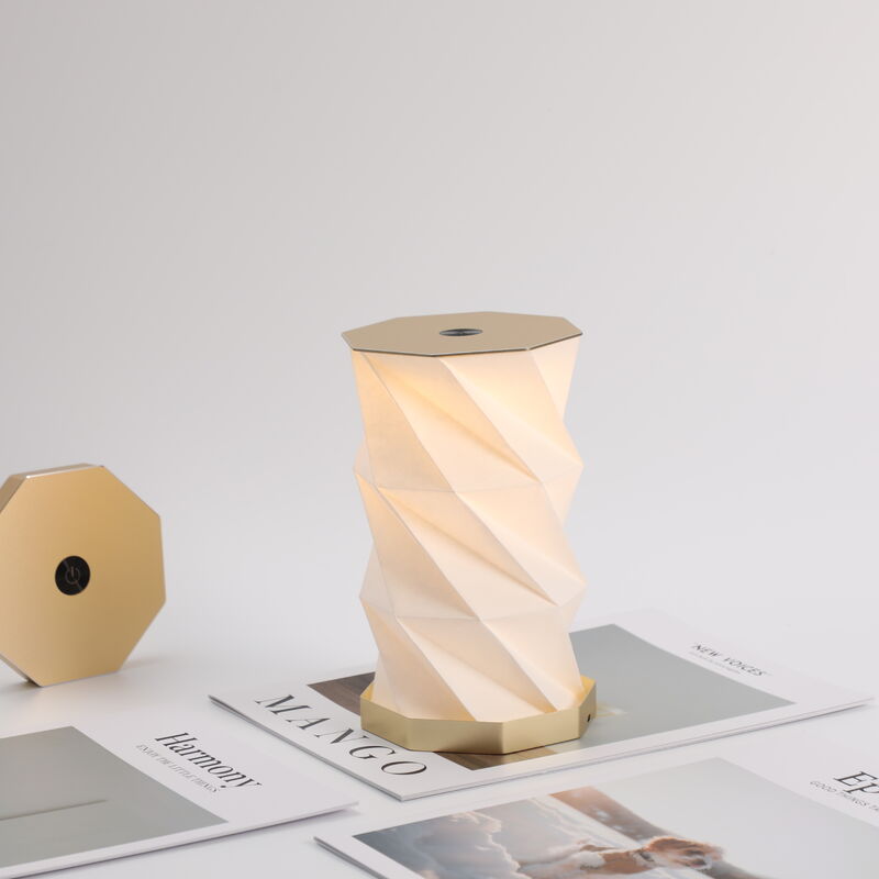 Lampe à papier pliable portable cylindrique carrée tournante pour le mariage