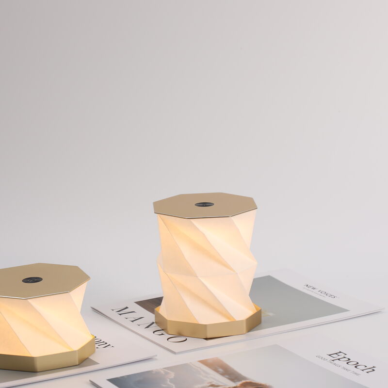 Lampe à papier pliable portable cylindrique carrée tournante pour le mariage