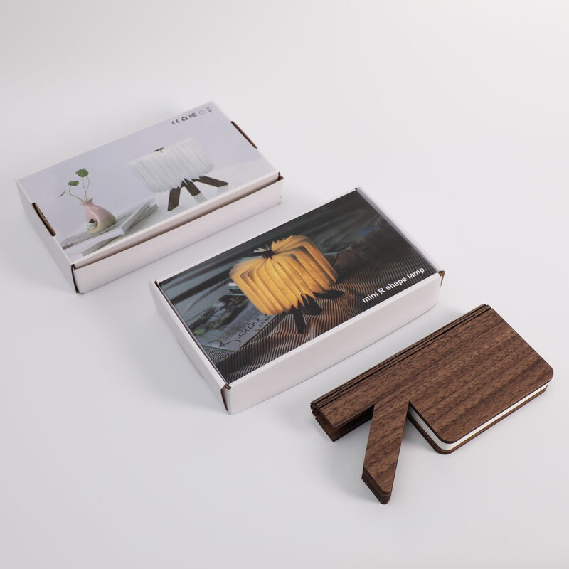 Table Bedside LED Origami Folded Paper Lamp Wooden Night Book Lights For Reading